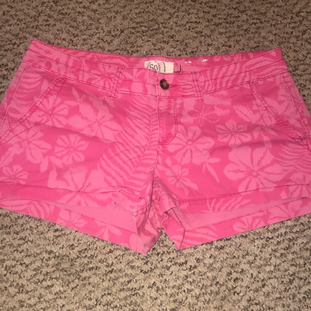 cute tropical pink shorts